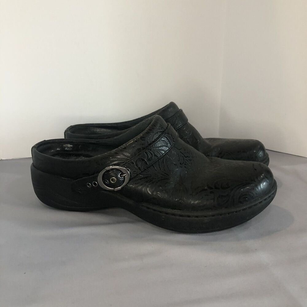 Women's Dansko Allison Floral Embossed Leather Clogs‎ Size 38
